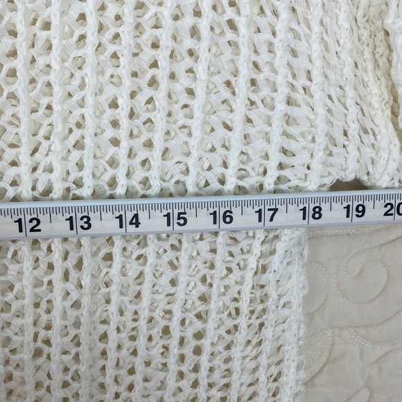Guess Open-Knit Sweater White Size XS - Picture 6 of 9